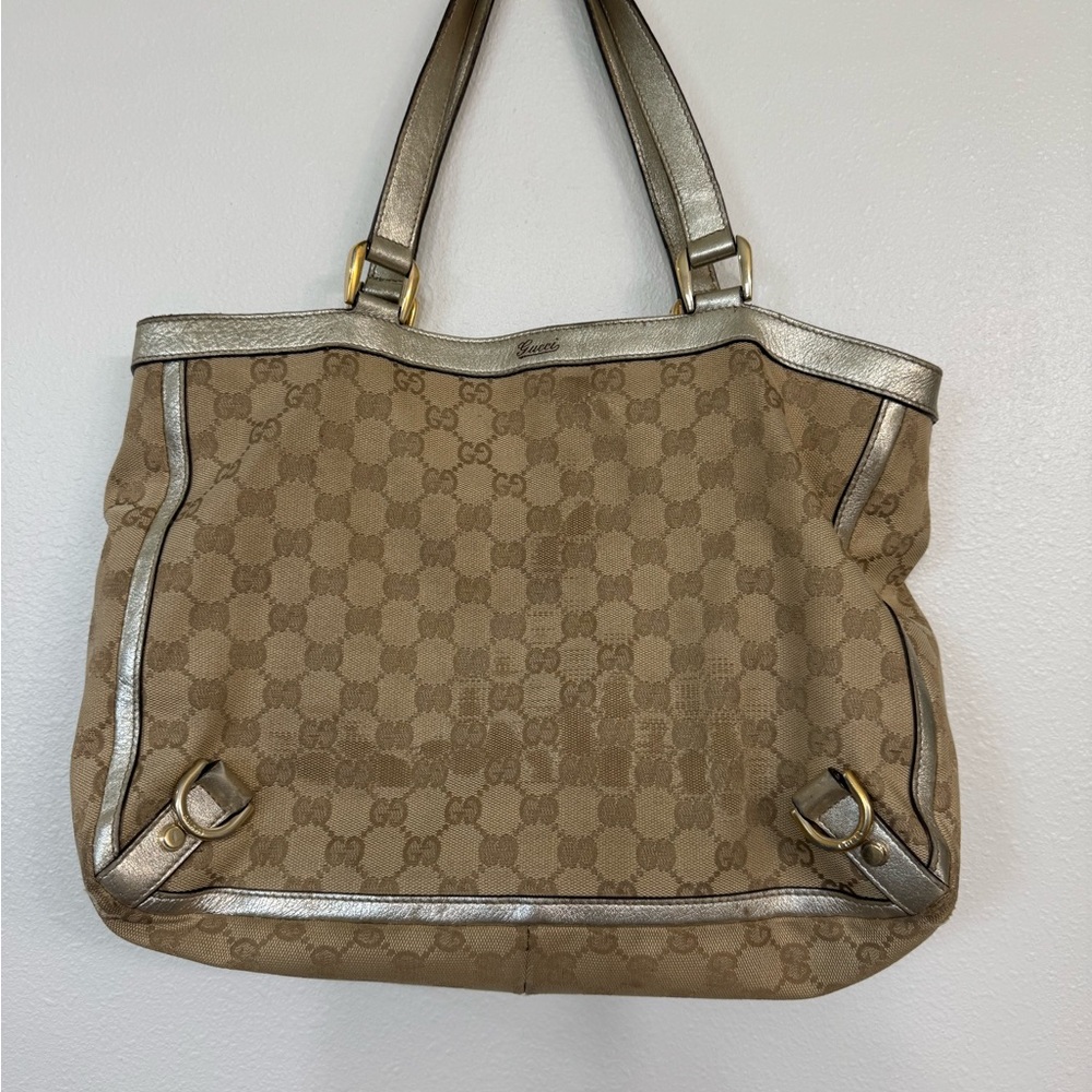 Gucci project GG Canvas Small Abbey Tote w/COA - Picture 4 of 15
